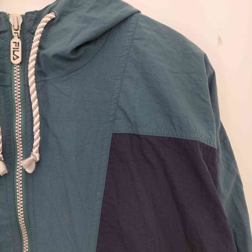 フィラ FILA 90s ナイロン 裏地メッシュ ハーフジップ アノラックパーカー メンズ JPN:L